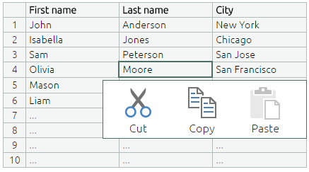 jQuery Flexible Table Editor